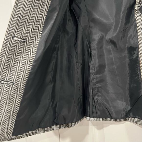 JG Hook Women's Wool Blend Tweed‎ Jacket Pea Coat White and Black Size 12T - Picture 4 of 7